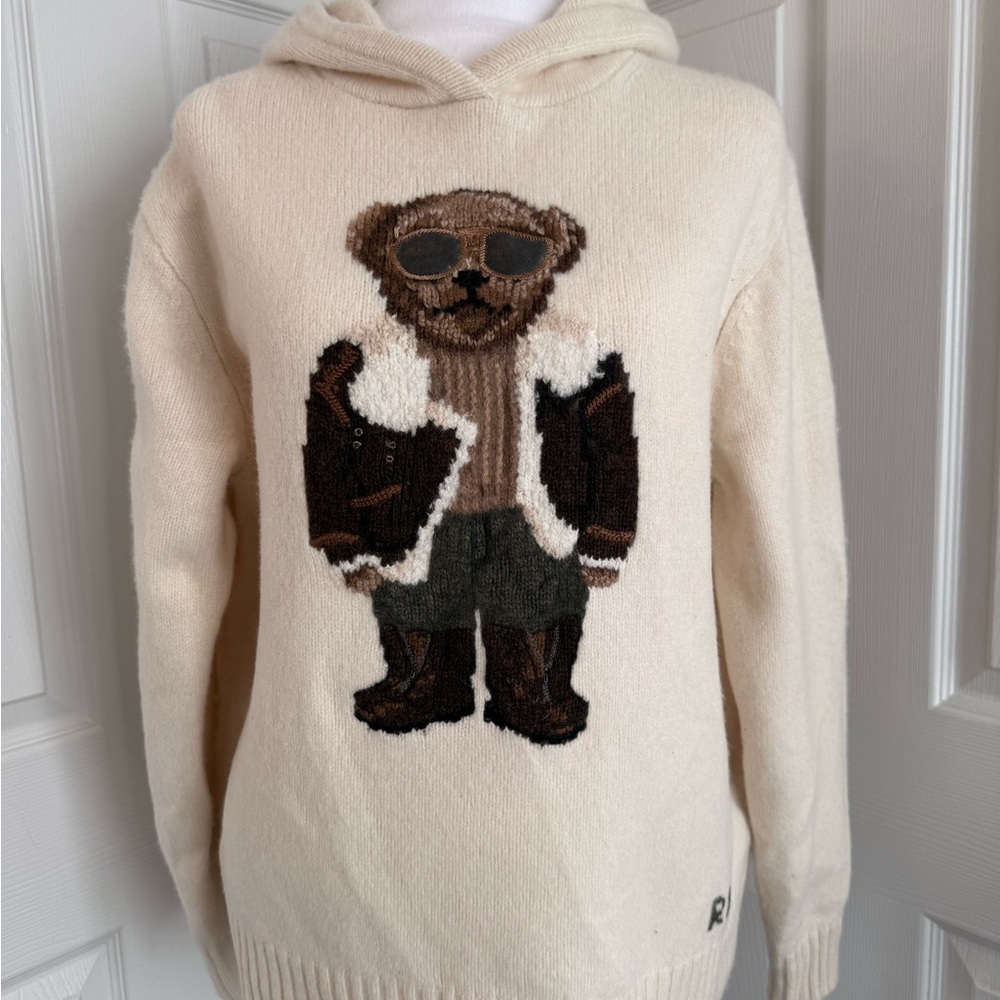 Ralph Lauren Cream Bear Sweater